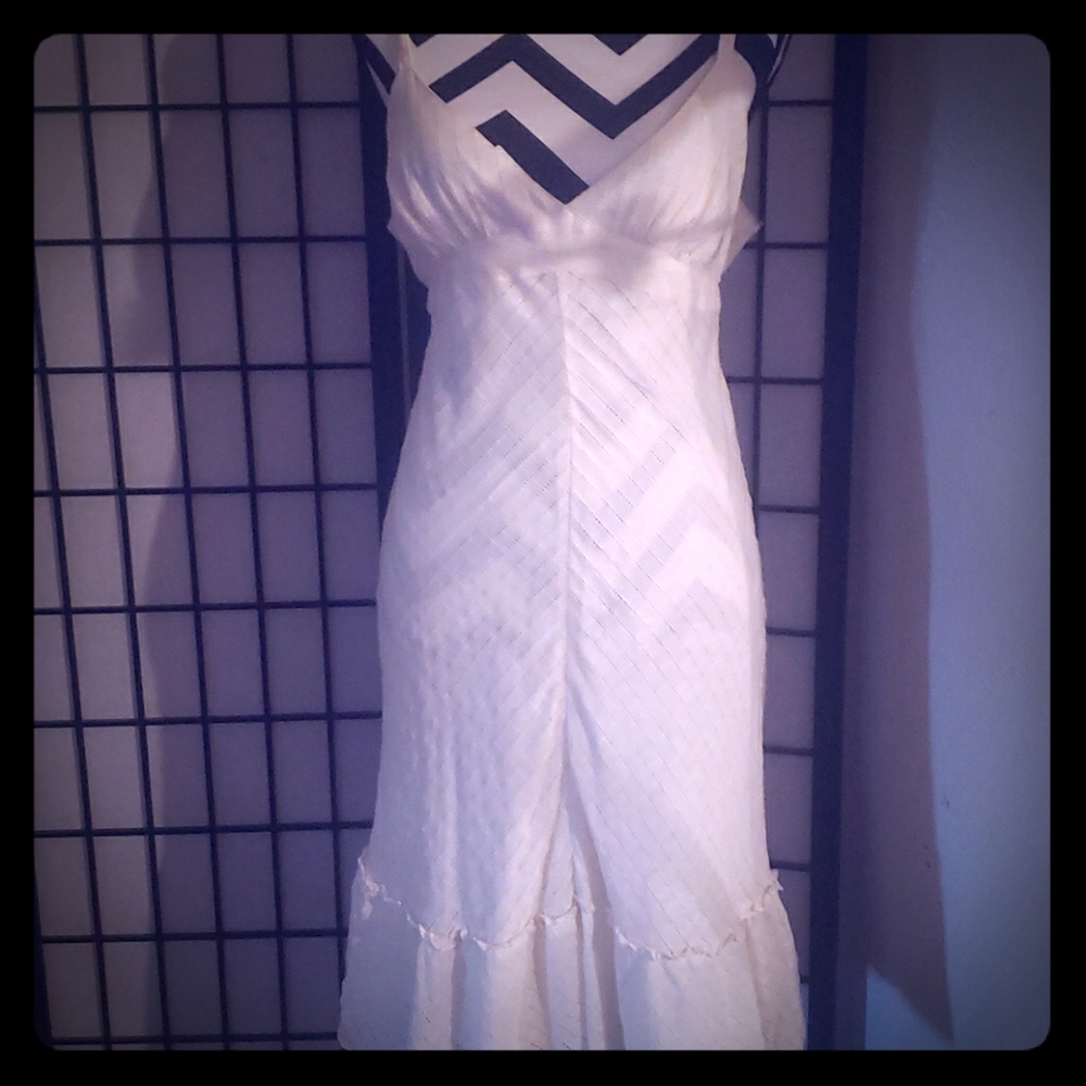 Cream strapy  cotton sundress